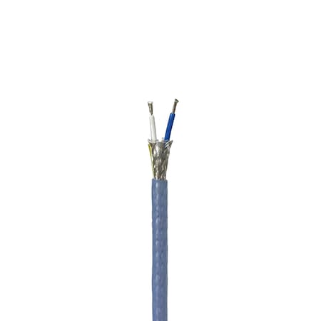 Remington Industries M17/176-00002 Twinax Cable (Shielded Twisted Pair) with Blue PFA Jacket, 250 ft Length M17/176-00002-250